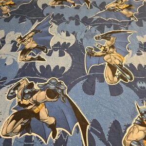 DC Comics Blue and Black Batman  Bedding Fitted Sheet - Full Size